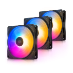 DeepCool Cooler 12cm - RF120 (3 IN 1)   (27dB; max. 95,99 m3/h; 4pin csatlakozó; ház hűtésre, RGB, PWM)