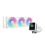 DeepCool CPU Water Cooler - MYSTIQUE 360 WH ARGB (max 21dB; max. 123,09 m3/h; 3x12cm, LED kijelző, fehér)