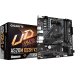 Gigabyte Alaplap - AMD A520M DS3H V2 AM4 (A520M, 4xDDR4 3200MHz, PCI-E, RAID, 4xSATA3, M.2, 6xUSB2.0, 6xUSB3.1)