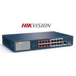 Hikvision Switch PoE - DS-3E0318P-E/M (16 port 100Mbps, 135W, 1 port 1000Mbps combo, L2)