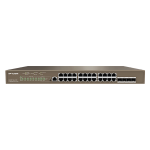 IP-COM Switch Vezérelhető PoE - G5328P-24-410W (L3; 24x1Gbps + 4xSFP port; 24 af/at PoE+ port; 370W; rack-mount)