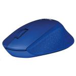 Logitech Egér - M330 SILENT PLUS (Vezeték nélküli, Optikai, 1000 DPI, USB, kék)