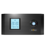 NJOY Inverter - Aira 1200 (2 Schuko, Szinusz hullám, Akku Támogatás: 40Ah-200Ah, AVR,  fekete)