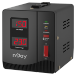 NJOY Toroid Transzformátor 1000VA - Alvis 1000 AVR (Kimenet: 1x Shucko, LCD kijelző, indítás késleltetés)