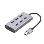 Promate USB Hub - EZHUB 7 (USB-A 7in1 HUB, 7xUSB 3.0, adapter, szürke)