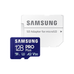 Samsung MicroSD kártya - 128GB MB-MD128SA/EU (PRO PLUS, R180/W130, adapter, 128GB)