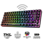 Spirit of Gamer Billentyűzet Vezeték nélküli - ELITE K70 (TKL, 85 gomb,, RGB LED,USB, anti-ghost, fekete, magyar)