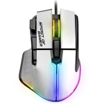 Spirit of Gamer Egér - PRO-M5 Arctic (Optikai, 12800DPI, 1000Hz, 8 gomb, harisnyázott kábel, fehér)