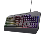 Trust Billentyűzet Gamer - GXT 836 Evocx (RGB LED háttérvilágítás; USB; fekete; magyar)