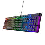 Trust Billentyűzet Gamer - GXT866 Torix (Mechanikus, Huano switch; RGB LED háttérvilágítás; USB; fekete; angol)