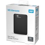 Western Digital Külső HDD 2.5" 1TB - WDBUZG0010BBK-WESN (Elements Portable, USB3.0, Fekete)