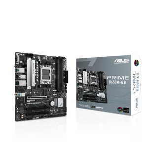Asus Alaplap - AMD PRIME B650M-A II AM5 (B650, ATX, 4xDDR5 7600+MHz, 4xSATA3, 2x M.2, HDMI+DP+VGA)