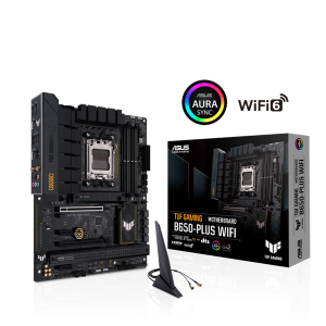Asus Alaplap - AMD TUF GAMING B650-PLUS WIFI AM5 (B650, ATX, 4xDDR5 6400+MHz, 4xSATA3, 3x M.2, HDMI+DP)