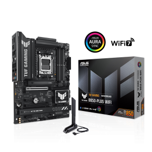Asus Alaplap - AMD TUF GAMING B850-PLUS WIFI AM5 (B850, ATX, 4xDDR5 8000+MHz, 4xSATA3, 3x M.2, HDMI+DP)