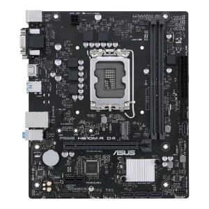 Asus Alaplap - Intel PRIME H610M-R D4 (H610, 2xDDR4 3200MHz, 4xSATA3, 1xM.2, HDMI+DVI+VGA)