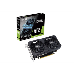 Asus Videokártya - nVidia DUAL-RTX3050-O8G-V2 (8192MB, GDDR6, 1852/14000 Mhz, 128bit, HDMI/DP/DVI)