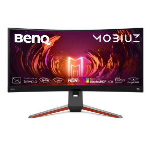 BenQ Monitor 34" - EX3410R (Ívelt, VA, 21:9, 3440x1440, 1ms, 300cd/m2, 2xHDMI, 3xUSB-A, DP, HDR10, 144Hz)