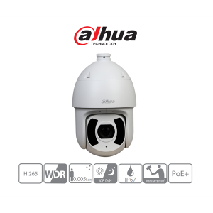 Dahua IP PTZ Speed dómkamera - SD6CE230U-HNI (2MP, 30x zoom, H265+, IP67 IR200m, ICR, WDR, SD, I/O, audio, StarLight)