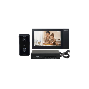 Dahua IP video kaputelefon szett - KTP02 (VTO2111D-P-S2 + VTH2421FB-P + PFS3005-4ET-36)