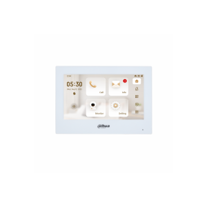 Dahua IP video kaputelefon - VTH2621GW-P (beltéri egység, 7" touch screen, 1024x600, PoE, SD, I/O, H.265, fehér)