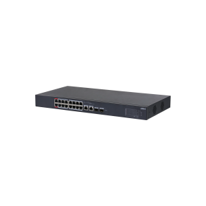 Dahua PoE switch - CS4218-16ET-240 (Cloud menedzsment; 16x 100Mbps at/af PoE; 2x 1Gbps; 2x 1Gbps SFP port; 240W PoE)