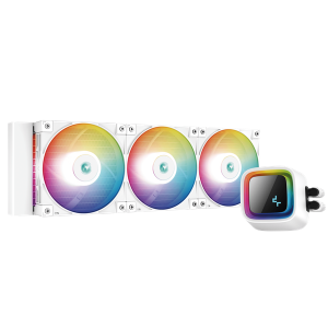 DeepCool CPU Water Cooler - LS720 WH (max 19dB; max. 145,86 m3/h; 3x12cm, A-RGB LED, fehér)