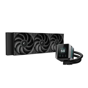 DeepCool CPU Water Cooler - MYSTIQUE 360 (max 21dB; max. 123,09 m3/h; 3x12cm, LED kijelző, fekete)