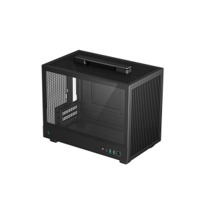 DeepCool Számítógépház - CH160 (fekete, Mini-ITX, 2xUSB3.0, Type-C, fekete)