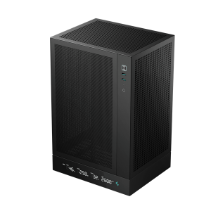 DeepCool Számítógépház - CH170 DIGITAL (fekete, Mini-ITX, 2xUSB3.0, Type-C, fekete)