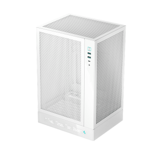DeepCool Számítógépház - CH170 DIGITAL WH (fekete, Mini-ITX, 2xUSB3.0, Type-C, fehér)