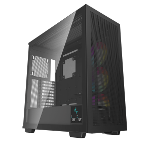 DeepCool Számítógépház - MORPHEUS (fekete, moduláris, 3x140mm ventilátor,Mini-ITX /M-ATX /ATX /E-ATX, 4xUSB3.0, 1xUSB-C)