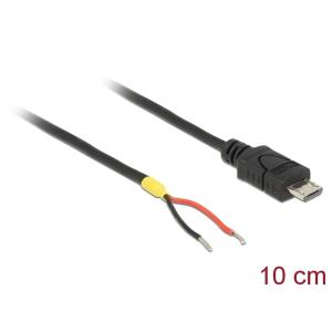 Delock Kábel - 82697 (USB Micro-B apa > 2 x nyitott vezetékű, 10cm Raspberry Pi)