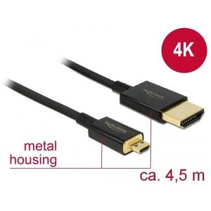 Delock Kábel - 84785 (HDMI -> Micro-HDMI, apa-apa, 4,5m)