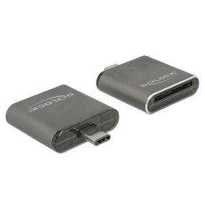 Delock Kártyaolvasó - 91498 (USB Type-C, SDHC/SDXC UHS-II/MMC, fekete)