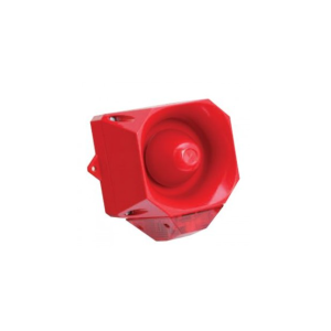 EATON-COOPER - Asserta Midi Sounder Beacon - 9-60Vdc - piros test - piros lencse