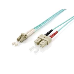 Equip Optikai Kábel - 255317 (OM3, LC/SC, 50/125µ, LSOH, türkiz, 15m)