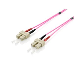 Equip Optikai Kábel - 255528 (OM4, SC/SC, 50/125µ, LSOH, lila, 20m)