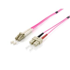 Equip Optikai Kábel - 255537 (OM4, LC/SC, 50/125µ, LSOH, lila, 15m)