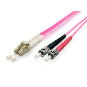 Equip Optikai Kábel - 255541 (OM4, LC/ST, 50/125µ, LSOH, lila, 1m)