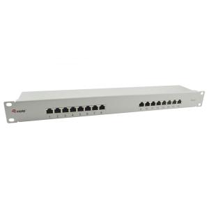 Equip Patch panel - 326317 (16 port, Cat6, árnyékolt, szürke)