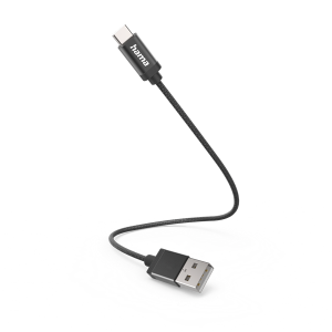 Hama Kábel - 201600 (USB-C/USB-A, USB 2.0, 0,2m, fekete)