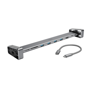 Hama USB HUB - 200103 (USB-C 9in1, 4xUSB 3.1, 1xUSB-C, 1xHDMI, 1xLAN, MicroSD slot, PD, szürke)