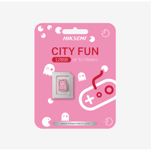 Hikvision HIKSEMI MicroSD kártya - CITY FUN 128GB microSDXC™, Class 10 and UHS-I, 3D NAND