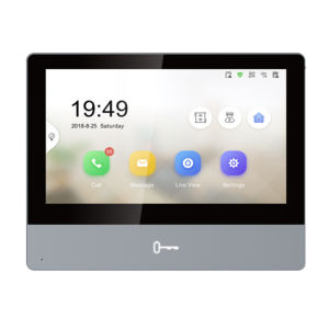 Hikvision IP kaputelefon - DS-KH8350-TE1 (beltéri egység, 7" touch screen, PoE, szürke)