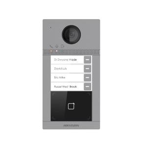 Hikvision IP kaputelefon - DS-KV8413-WME1 (2MP, kültéri egység, 4 lakásos, IP65, IR, I/O, wifi, Mifare kártyaolvasó)