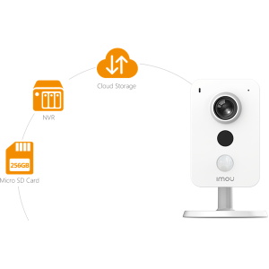 Imou IP wifi csempekamera - Cube (4MP, 2,8mm, H265, IR10m, Mikrofon, Hangszóró, microSD, DC12V1A)
