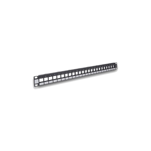 Legrand Patch panel - 24 modulhely 1U-19" (modulok nélkül), KEYSTONE, UTP modulhoz, kábeltartó nélkül, Linkeo