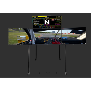Next Level Racing Szimulátor kijelző állvány - Freestanding Complete Quad Monitor Stand - Black Edition