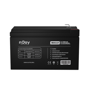 NJOY Szünetmentes akkumulátor - HR09122F (12V/9Ah, High Rate Discharge,  Long-life, T2/F2, zárt, gondozás mentes, AGM)