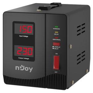 NJOY Toroid Transzformátor 1000VA - Alvis 1000 AVR (Kimenet: 1x Shucko, LCD kijelző, indítás késleltetés)